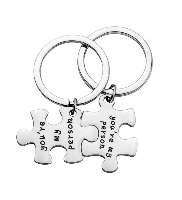 WUSUANED You're My Person Necklace/Keyring Gift for Best Friend Wife Girlfriends - Puzzle keyring - CU12OCMLQHR