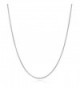 BERRICLE Italian Rhodium Plated Sterling Silver Rolo Chain Necklace 1mm - C311WG3RYRX