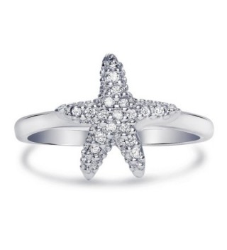 Sterling Silver Cubic Zirconia Starfish Ring- 11mm - CU12JD9H0J9