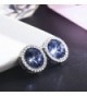 SBLING Platinum Plated Earrings Swarovski Crystals in Women's Stud Earrings