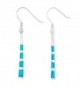 Sterling Silver Created Dangle Earrings