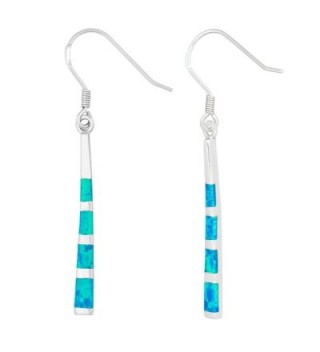 Sterling Silver Created Dangle Earrings