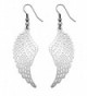 Stainless Steel Lightweight Openwork Angel Wings Wire Earrings - CR11Z85T96P