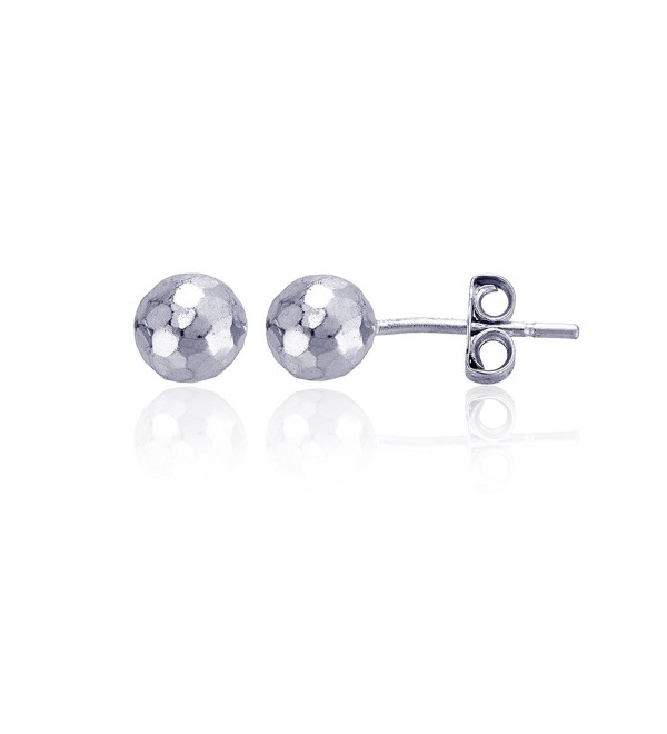 Sterling Silver White- Yellow- Rose 8MM Ball Stud Earrings - CH12LPGOTGF