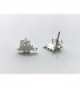 Katara Decor Silver plated Stegosaurus Minimalist in Women's Stud Earrings