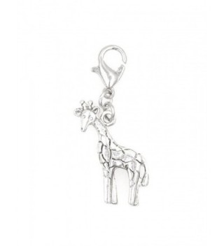 STAINLESS STEEL Clasp and Jump Rings Giraffe Clip On Charm Bead Perfect for Necklaces or Bracelets. - CZ12KBLT75X