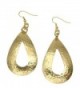 Hammered Nu Gold Brass Open Tear Drop Earrings By John S Brana Handmade Jewelry Brass Earrings - CN12B5MUWHT