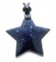 Amulet Magic Five Pointed Super Star Crystal Blue Goldstone Good Luck Pendant Necklace - CE110GS22RH