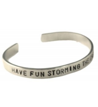 Princess Bride Inspired Bracelet - Have Fun Storming the Castle - Hand Stamped 1/4" Aluminum Cuff Bracelet - CZ11JPSJEED