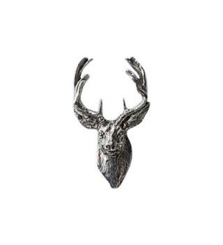 Creative Pewter Designs- Pewter Whitetail Deer Front Handcrafted Lapel Pin Brooch- M007 - C1122XILJJJ
