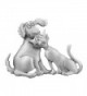 Dog and Cat Sitting Together - Pewter Cat Pin - CO123BWBG5D