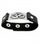 Om Bracelet Black Leather Adjustable