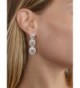 Mariell Concentric Platinum Bridesmaid Earrings in Women's Drop & Dangle Earrings