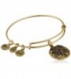 Alex and Ani Four Leaf Clover III Expandable Rafaelian Bangle Bracelet - Rafaelian Gold - CC128Y57S27