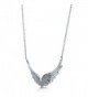 Rhodium Sterling Zirconia Necklace Extender