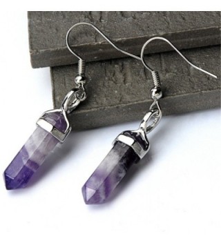 Natural Amethyst Aventurine Opalite Earrings in Women's Drop & Dangle Earrings