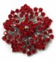 Victorian Corsage Flower Brooch (Silver&Bright Red) - CY113XL4AXH