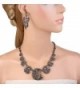 EVER FAITH Austrian Necklace Black Tone