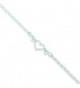 Sterling Silver 10inch Polished Triple Heart Anklet - CS11572A77X
