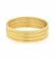 Edforce Stainless Steel Women's Gold Interlocking Bangle Bracelet Stackable Intertwined Interlaced- 68mm (2.67in) - CS1867N0T4E