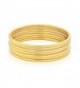 Edforce Stainless Steel Women's Gold Interlocking Bangle Bracelet Stackable Intertwined Interlaced- 68mm (2.67in) - CS1867N0T4E