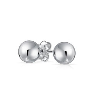 Bling Jewelry Round Polished Stud earrings 925 Sterling 9mm - CW114VDDOCP