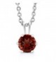 Garnet Sterling Silver Earrings Pendant