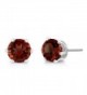 Garnet Sterling Silver Earrings Pendant in Women's Stud Earrings