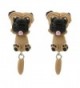 Women Earrings- FTXJ 1Pair Novelty Handmade Polymer Clay Jewelry Cute Cartoon Animal Stud Earrings - Pug Dog - CX189N3YZWR