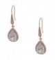 Topwholesalejewel Rose Gold Plating Cubic Zirconia Tear Drop Earring - CO183XY7ZTE