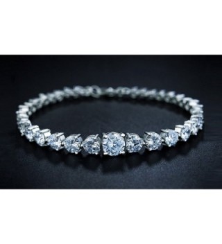 NYC Sterling Zirconia Graduated Bracelet