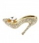 Gold Plated Full Inlay Crystal High Heels Shoes Brooch and Pin -Gift Packaging Included - CN11W74C5T3