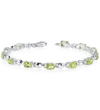 Peridot Bracelet Sterling Silver Oval Shape 5.50 Carats - C61141DWWMN