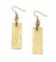 Nu Gold Brass Bark Dangle Earrings by John S Brana Handmade Jewelry Durable Brass Earrings - CY12B3OZ9VN