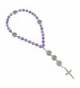 Anglican Rosary Beads- Amethyst- Flowers- Prayer Bag- Instruction Booklet - CM12MYFI9Y8