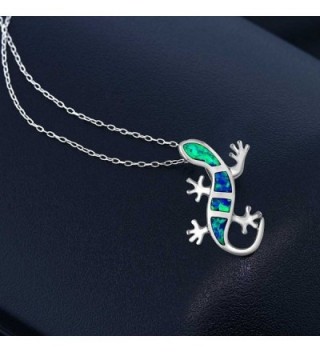 Sterling Silver Created Lizard Pendant in Women's Pendants