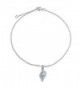 Bling Jewelry 925 Sterling Silver Conch Seashell Nautical Charm Anklet 9in - C511EMIH6B9