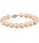 Bella Pearl Freshwater Pearl Tennis Bracelet- 7" - Pink - C511V1VYMI5