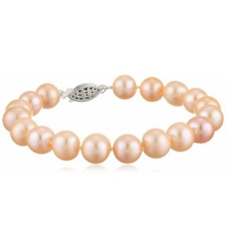 Bella Pearl Freshwater Pearl Tennis Bracelet- 7" - Pink - C511V1VYMI5