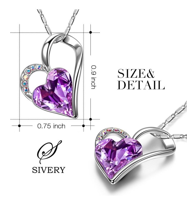 'Eternal Love' Women Heart Necklace with Swarovski Crystal- Jewelry for ...