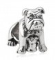 Third Time Charm Cute Bulldog Charm Puppy Dog Beads Fit European Charm Bracelets - C117YQIIADC