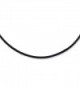 Sterling Silver 3mm Black Rubber Cord Necklace - Lobster Claw - Length Options: 16 18 - CY112G857R7