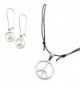 Sabai NYC Classic Peace Sign Earring & Adjustable Necklace Set - C8186N5T3KT