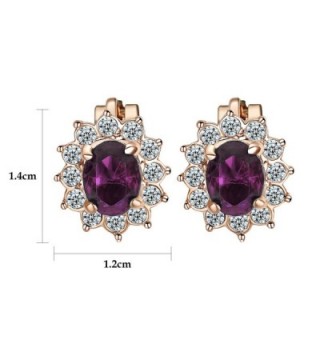 Yoursfs Earrings Purple Crystal zirconia