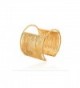 18K Gold Plated Wire Coil Cuff Bracelet - CZ12NGEG1MS