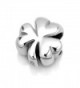 925 Sterling Silver Shamrock Clover Leaf Bead Charm Fit Major Brand Bracelet - CB11DM5NASZ