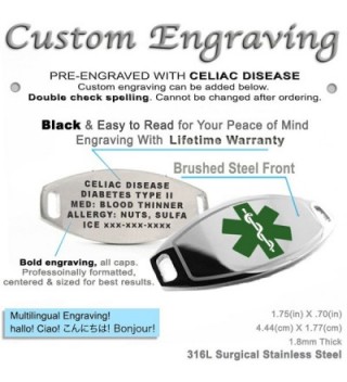 MyIDDr Pre Engraved Customized Disease Bracelet