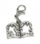 Pro Jewelry Dangling "Church Bible w/ Dove and Cross" Clip-on Bead for Chain Link Charm Bracelets 10699 - CN11PW8TYMH