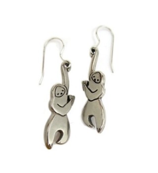 Mark Poulin Women's Pewter Earrings Little Hanging Sloth - CU11T9W04NP