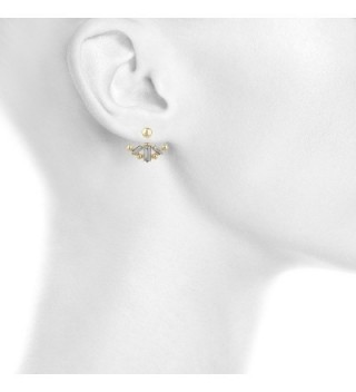 Lux Accessories Goldtone Jacket Earring